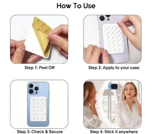 StickEase Multi-Purpose Hands-Free Suction Phone Accessory